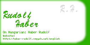 rudolf haber business card